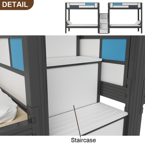 <span class=keywords><strong>Lit</strong></span> superposé en métal moderne sur mesure de l'usine du Guangdong, taille double, <span class=keywords><strong>pour</strong></span> l'école, la maison, la chambre à coucher, l'appartement - Product Image 4