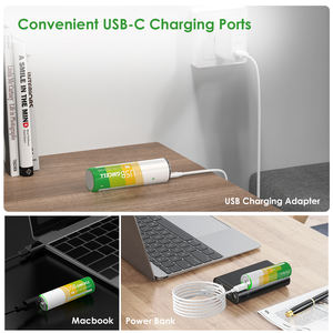 1.5v 1500mah aa usb tipo c pilhas recarregáveis reargables usb tipo c pequena bateria de lítio com porta usb - Product Image 5