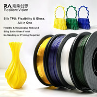 Filamen Pencetakan 3D TPU Sutra Industri 95A 210 ° -240 ° Filamen C High Gloss untuk Vas Artistik dan Aksesoris Rumah Dekoratif