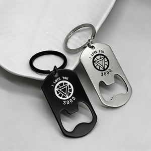 Llavero Abridor de Botellas de Metal y Cuero, Regalo de Recuerdo para el Día del Padre, Abridor de Botellas de Acero Inoxidable Grabado con Láser - Product Image 4