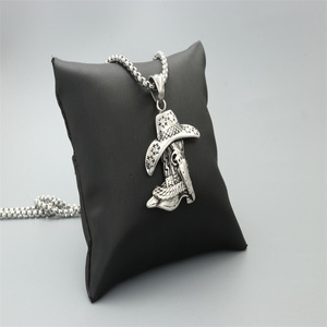 yunnique Cowboy Hat And <b>Boot</b> Pendant Necklace Tibetan Silver Unisex Fashion Gift Jewelry - Product Image 3