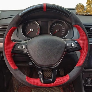 Housse de <span class=keywords><strong>volant</strong></span> de voiture en cuir pour BMW pour Toyota pour Audi pour Volkswagen <span class=keywords><strong>Golf</strong></span> 7 Mk7 New Polo Passat B8 Tiguan Intérieur - Product Image 2