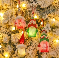 Ourwarm Mr et Mme Gnomes de Noël pour Fêtes, Cadeaux, Ornements de Poupées Sans Visage, Jouets en Peluche, LED, Tissu Imperméable, Utilisation Intérieure