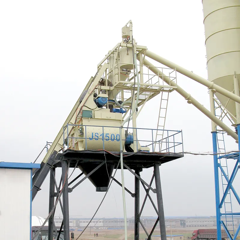 60m3h batching plant concrete mixing station factory with planetary concrete mixer