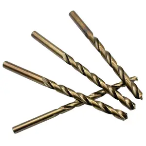 HSS Cobalt M35 Acero de alta velocidad 4341 Vástago recto Twist Jobber Broca Din338 0,3mm 0,5mm 1mm 2mm 3mm-13mm para metal