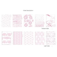 Divisor de Páginas A5/A6 de PVC, Juego de 5 Piezas, Índice Magnético, Clasificación, Cubierta con Textura de Hoja Bronceada, Costura en Espiral