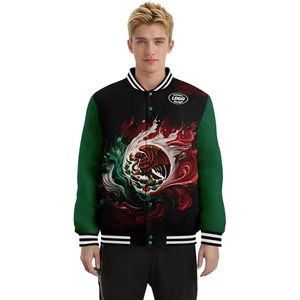 2025 México personalizado Letterman a prueba de viento Varsity béisbol bombardero chaqueta XS tamaño prendas de vestir exteriores abrigo teñido equipo uniforme para hombres mujeres - Product Image 5