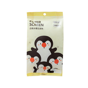 Penguin Design Kitchen Sink Strainer 100 Pcs Per Bag Plastic Drain Filter For Vegetable Washing Dishwashing Basin Anti Clogging - Product Image 2