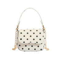 Mini sacs à bandoulière coréens pour enfants toutes saisons en PU, motif à pois, jolis sacs à main pour filles