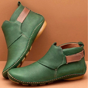 Venta al por mayor de tacones otoño invierno cálido Martin zapatos de la Pu mujeres botas de tobillo - Product Image 3