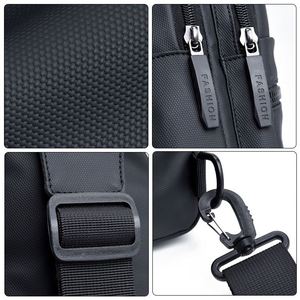 Nylon Large Capacity Waterproof Men's Sports Chest Bag Multi-compartment Crossbody Bag - Product Image 4