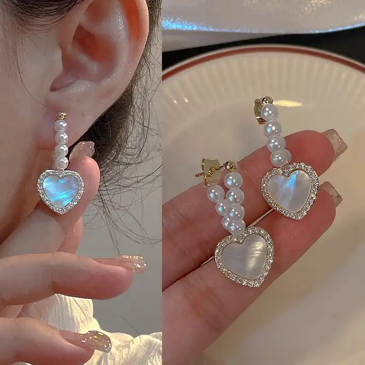 Blue Crystal Flower Dangle Drop Earrings – Neshe Fashion Jewelry