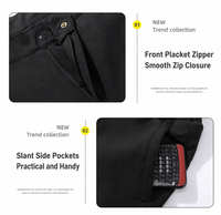 Pantalon d'hiver pour homme, 80% duvet de canard blanc, pantalon chaud noir coupe-vent, pantalon rembourré décontracté avec poches zippées