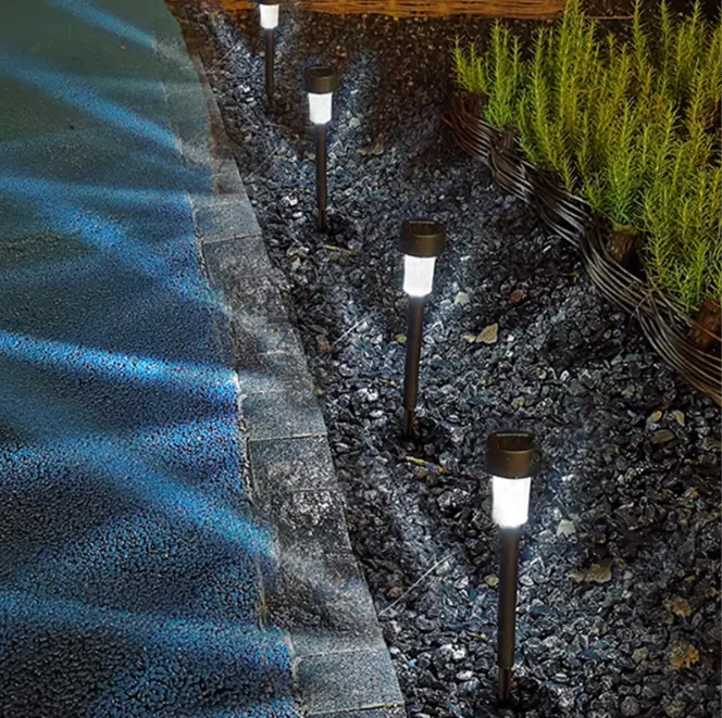 Bahçe ve avlu teras su geçirmez aydınlatma için Minimalist rüzgar güneş açık peyzaj ışığı, otomatik anahtar