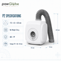 Ventilateur d'extraction pour litière de chat pour la maison, vente en gros, importateurs, distributeurs et fournitures de ventilation pour animaux de compagnie PawGlobe