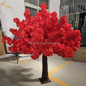 Arbre à fleurs de cerisier artificiel <span class=keywords><strong>NIKA</strong></span>, prix d'usine, pour centre de table de fête, arbre à fleurs rouges, arbre à fleurs de cerisier rouge pour la décoration de table de mariage - Product Image 1