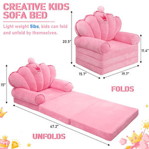 Детский складной диван с мультяшным принтом - Product Image 3