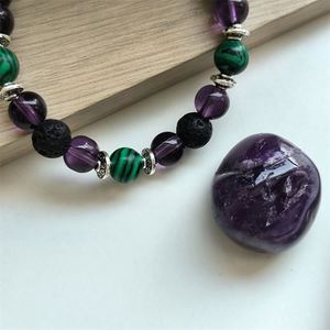 Pulsera de Piedra Natural con Cuentas de Vidrio Coloridas, Armonía para el Hogar, Logotipo Personalizado Confiable, Envío Rápido - Product Image 1