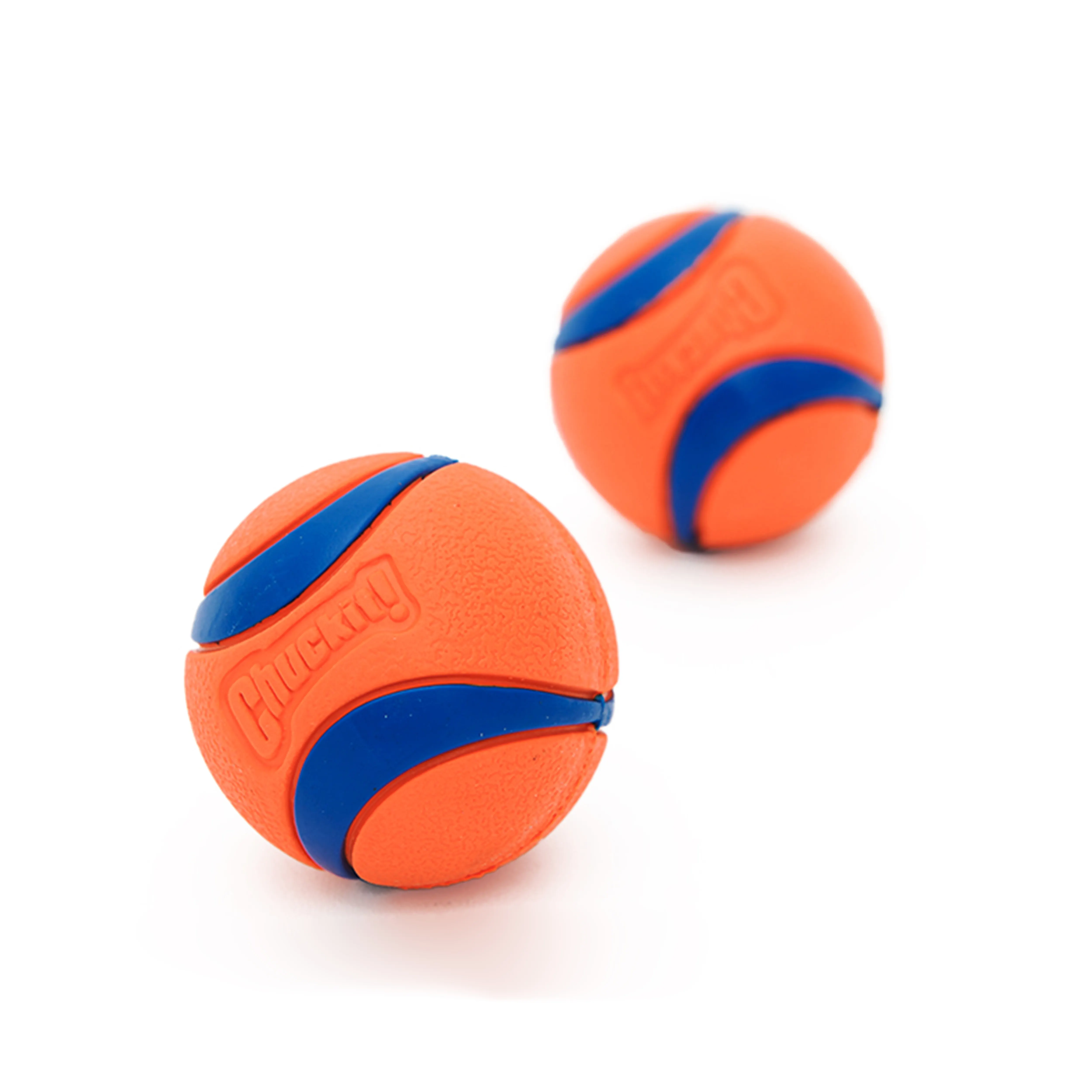 Orange rubber Interactive pet dog rolling ball toy with sound