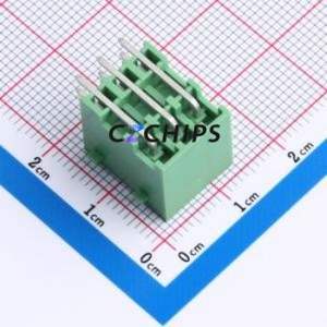 DB2ERHBG-3.81-2*3P-GN Plug-in Terminal Block Bent Lead Through Hole,P=3.81mm Board-to-Board / Socket - Closed Snap Fixing 2x3P - Product Image 2