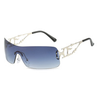 Lunettes de soleil sans monture de créateur pour femmes et hommes, lunettes de soleil de luxe en corne de buffle
