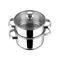 Fabricant chinois, ensemble de cuisine de luxe en acier inoxydable 304 de qualité, 3 pièces, vente en gros, ensembles de casseroles, marmites à soupe et à bouillon