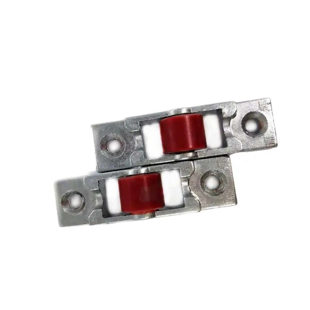 UPVC Sliding Windows And Doors Hardware Zinc Alloy Single Roller With Flat Pulley
