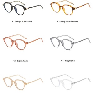 Gafas con Bloqueo de Luz Azul Z87.1, Montura Redonda, para Hombre y Mujer, Gafas para Computadora, Anti Fatiga Ocular, Resistentes a Impactos, Patillas Metálicas, Transparentes - Product Image 2