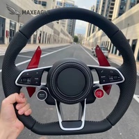 Volant en cuir noir cousu à la main pour Audi A3 A4 A5 A6 A7 Q3 Q5 Q7 RS RS5 RS3 C6 C8 A8 Q8 B8 S7 S6