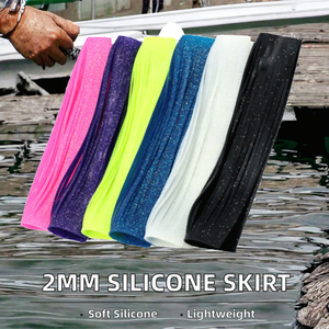 Jupes en silicone de 2 mm de large pour la fabrication de leurres de pêche à la mouche, pattes flottantes et matériaux de montage pour rivières, lacs et ruisseaux - Product Image 2