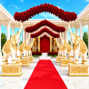 South Indian Wedding Archway <b>Decor</b> with <b>Elephants</b> Luxury Wedding Archway for Indian Wedding Ceremony Decoration - Product Image 1