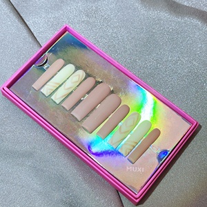 Prensa <span class=keywords><strong>de</strong></span> lujo en las <span class=keywords><strong>uñas</strong></span> <span class=keywords><strong>Kit</strong></span> <span class=keywords><strong>de</strong></span> <span class=keywords><strong>uñas</strong></span> <span class=keywords><strong>de</strong></span> Punta francesa larga brillante hecho a mano para mujeres Forma <span class=keywords><strong>de</strong></span> bailarina Suministro <span class=keywords><strong>de</strong></span> etiqueta privada OEM - Product Image 6
