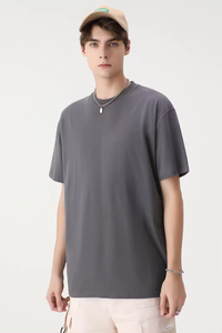 T-shirt Homme Fabricant 100% Coton Tissé Lourd Oversize Streetwear Unisexe Impression Numérique Personnalisée Anti-boulochage - Product Image 4