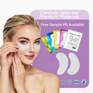 Patchs de <span class=keywords><strong>gel</strong></span> hypoallergéniques sans peluches pour le contour des yeux, patchs doux pour extensions de cils, fournitures pour techniciennes en cils en marque privée, vente en gros OEM - Product Image 1
