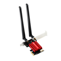 Tarjeta de Red Inalámbrica Openwrt ODM WiFi6 PCIE, Dongle de 2.4GHz/5GHz/6GHz 5374Mbps con Adaptador Inalámbrico Intel AX210 para Computadora