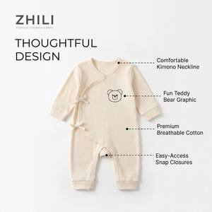 <span class=keywords><strong>Tutina</strong></span> per Neonati con Bretelle in Cotone di Grado A, Design a Farfalla per Tutte le Stagioni, Pigiama Disponibile in Cina - Product Image 3