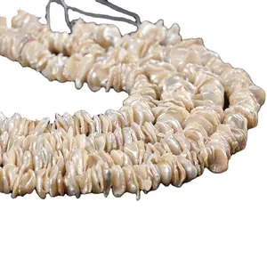 Wholesale freshwater keshi reborn popcorn shape pearl strand12-15mm pearls strands