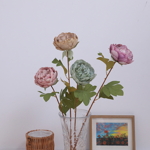 Flor de Seda Europea Hecha a Mano, Peonía Seca Artificial, Rama Individual Grande, Duradera, Decoración para Bodas - Product Image 5