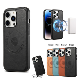 Étui magnétique de protection 360° en cuir PU durable anti-rayures avec chargement sans fil pour <span class=keywords><strong>Apple</strong></span> séries 17/16/15/14/13/<span class=keywords><strong>12</strong></span> - Product Image 1