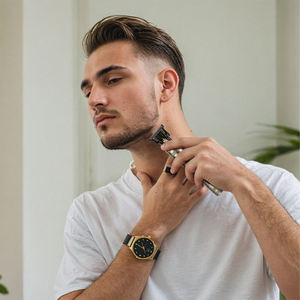 Tondeuse à cheveux professionnelle pour hommes Zero Gapped T-Blade Tondeuse à barbe sans fil USB Rechargeable Edgers Tondeuses Ensemble de toilettage pour hommes - Product Image 3