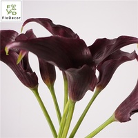 Hochwertige 60CM Künstliche Weiße Weiche Plastik-Rosa Calla-Lilie Realistische Blume für Hochzeit Wohnzimmer Tisch Heimdekoration