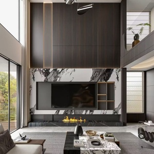 Meuble <span class=keywords><strong>TV</strong></span> moderne de luxe Meuble <span class=keywords><strong>TV</strong></span> mural en bois personnalisé Meuble de rangement décoratif pour le salon - Product Image 1