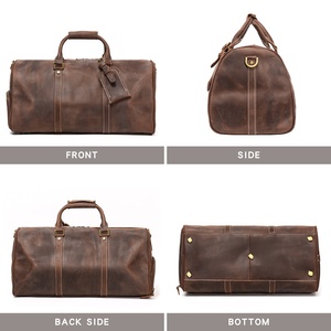 Crazy Horse Leder Reisetasche, Oberste Schicht Rindsleder, Rollgepäck, Handgefertigte Echtleder Herren Schulter-Umhängetasche <span class=keywords><strong>B269</strong></span> - Product Image 4