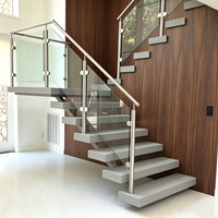 Système de poteaux de balustrade en verre en acier inoxydable 316 résistant aux intempéries pour extérieur, couleur personnalisée, composants de balustrade en verre pour terrasse