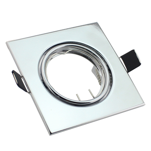 Vente en gros <span class=keywords><strong>GU10</strong></span> coupe de plafonnier réglable encastré <span class=keywords><strong>GU10</strong></span> <span class=keywords><strong>support</strong></span> de lampe projecteur ampoule LED boîtier de downlight chromé brossé - Product Image 2
