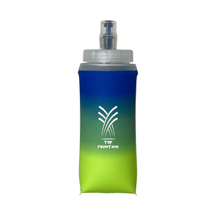 Gradient Colors Eco-friendly TPU Insulated Durable Fashion Custom Logo 300ml Collapsible Soft Flask Water Bottle Hydration