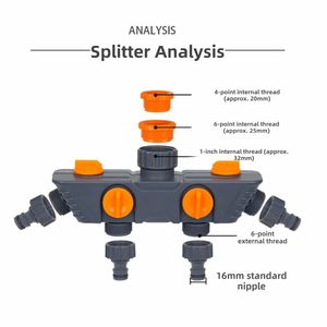 ข้อต่อสายยางรดน้ำสวนแบบขายส่ง ข้อต่อ 4 ทางสำหรับระบบน้ำหยด - Product Image 5