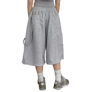 Nuevos shorts unisex vintage de verano con cordón, de punto, antiarrugas, transpirables, ecológicos, con patrón liso, informales para uso diario. - Product Image 2