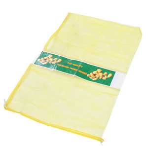 Sac de maille tissé par monofilament jaune écologique de PE d'ail avec le logo et le label personnalisables - Product Image 4