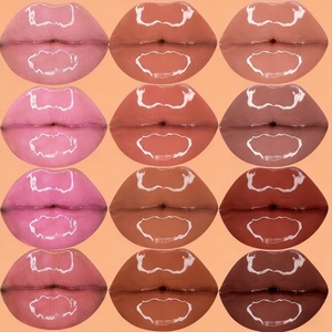 Wholesale Vegan Cosmetics pink <b>clear</b> Nude Lipgloss Vendor Custom logo Glitter Lipgloss Private Label Lip <b>Gloss</b> - Product Image 1